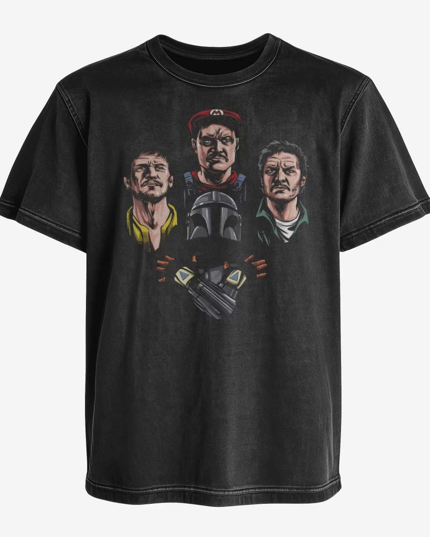 Polera desgastada Negro de Pascal Rhapsody