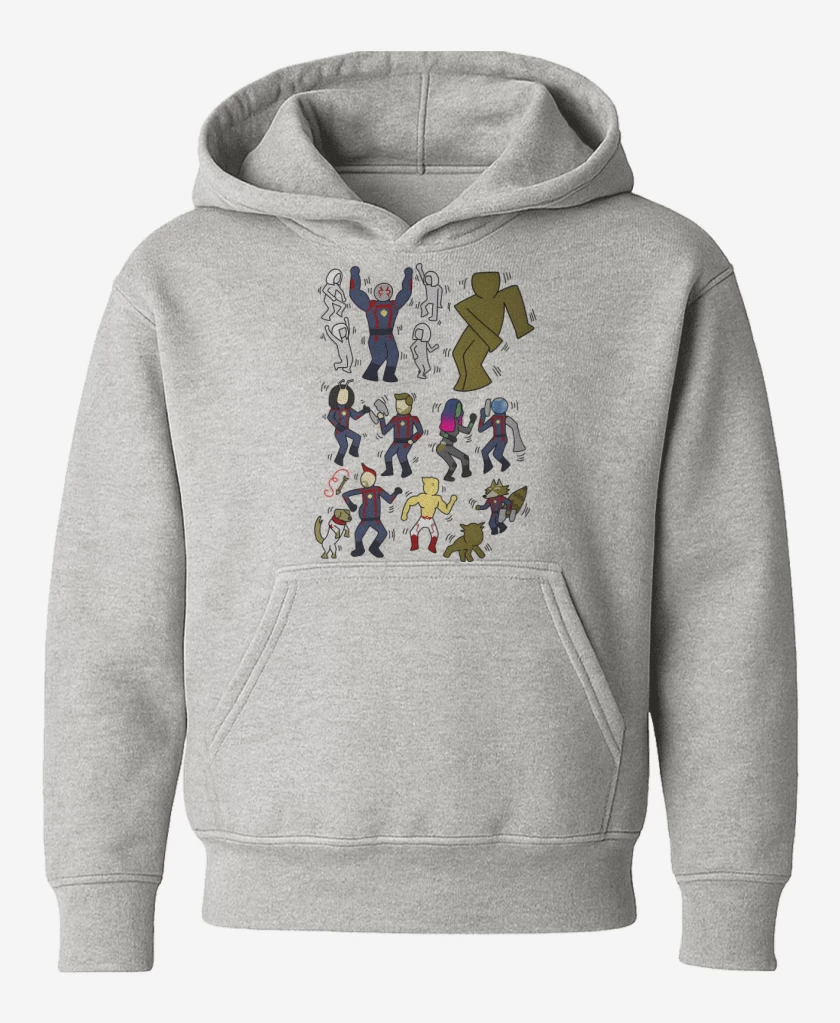 Poleron de niño Gris Melange de Baile Galáctico 