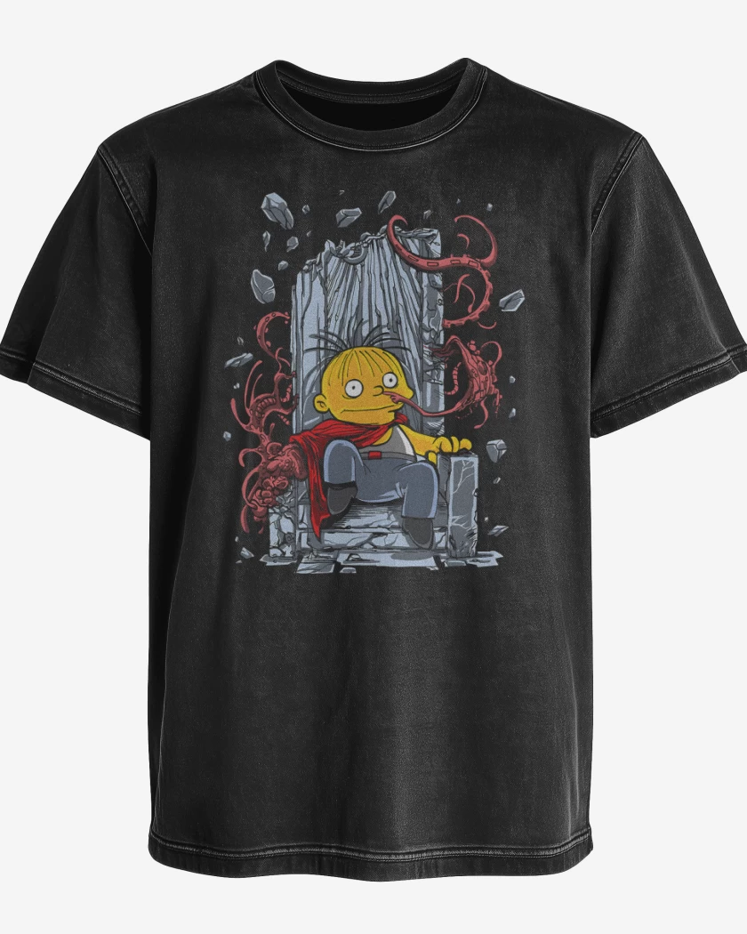 Polera desgastada Negro de Rafakira