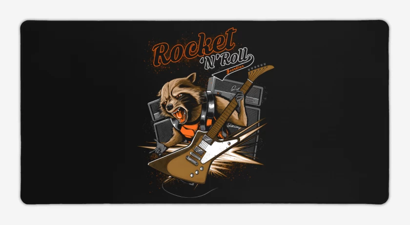 Mouse pad Gamer Negro de Rocket n Roll