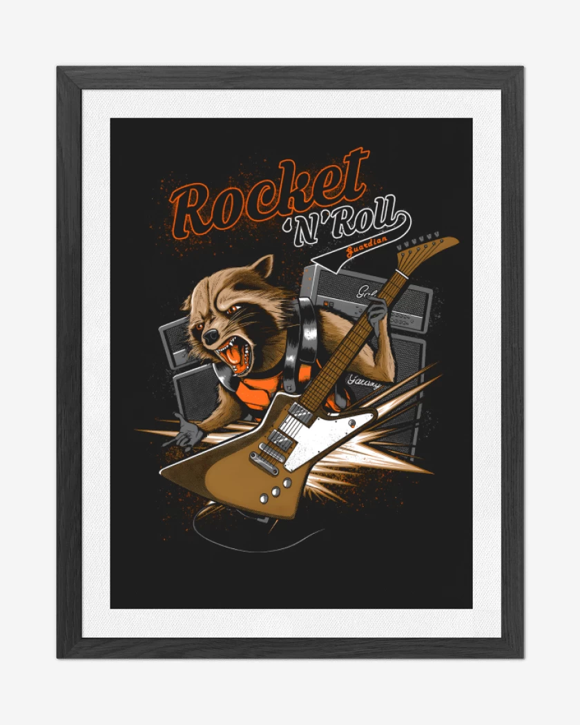 Cuadro decorativo Negro de Rocket n Roll