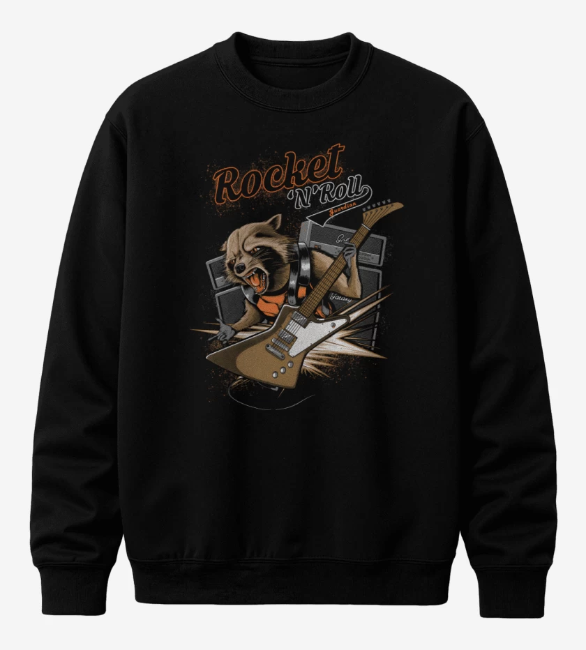 Poleron polo Negro de Rocket n Roll