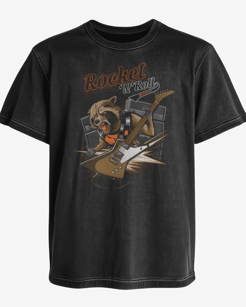 Polera desgastada Rocket n Roll