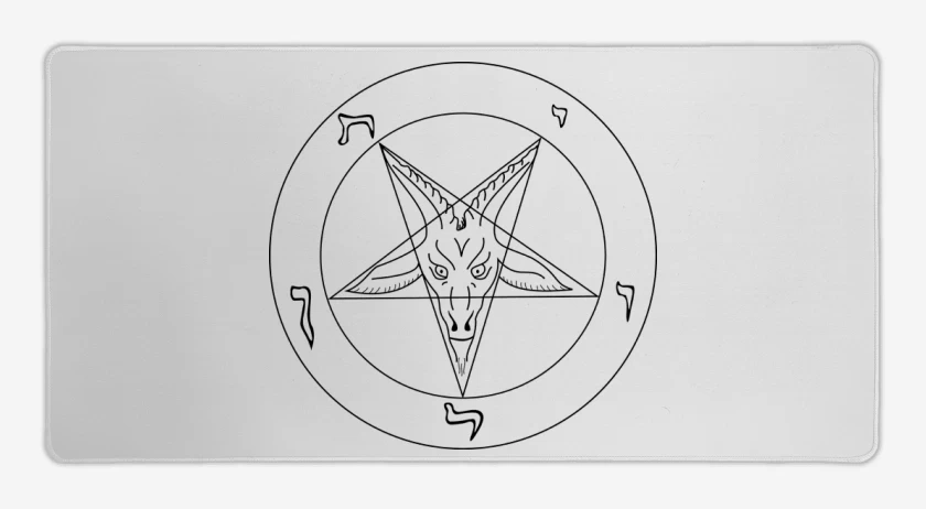 Mouse pad Gamer Blanco de Pentagrama N