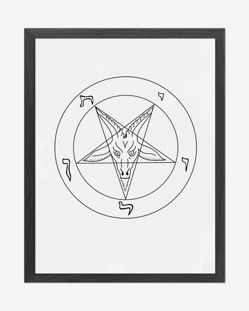 Cuadro decorativo Blanco de Pentagrama N