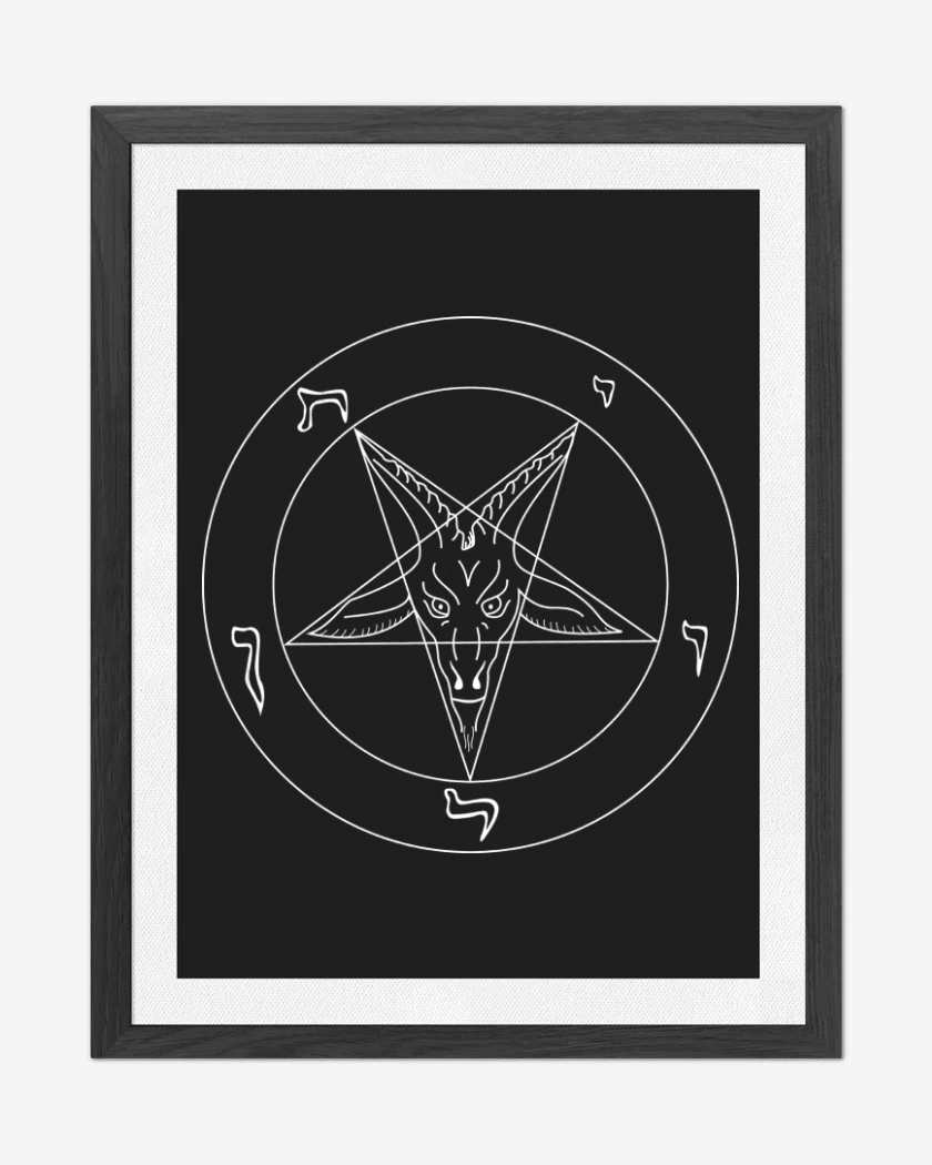 Cuadro decorativo Negro de Pentagrama B
