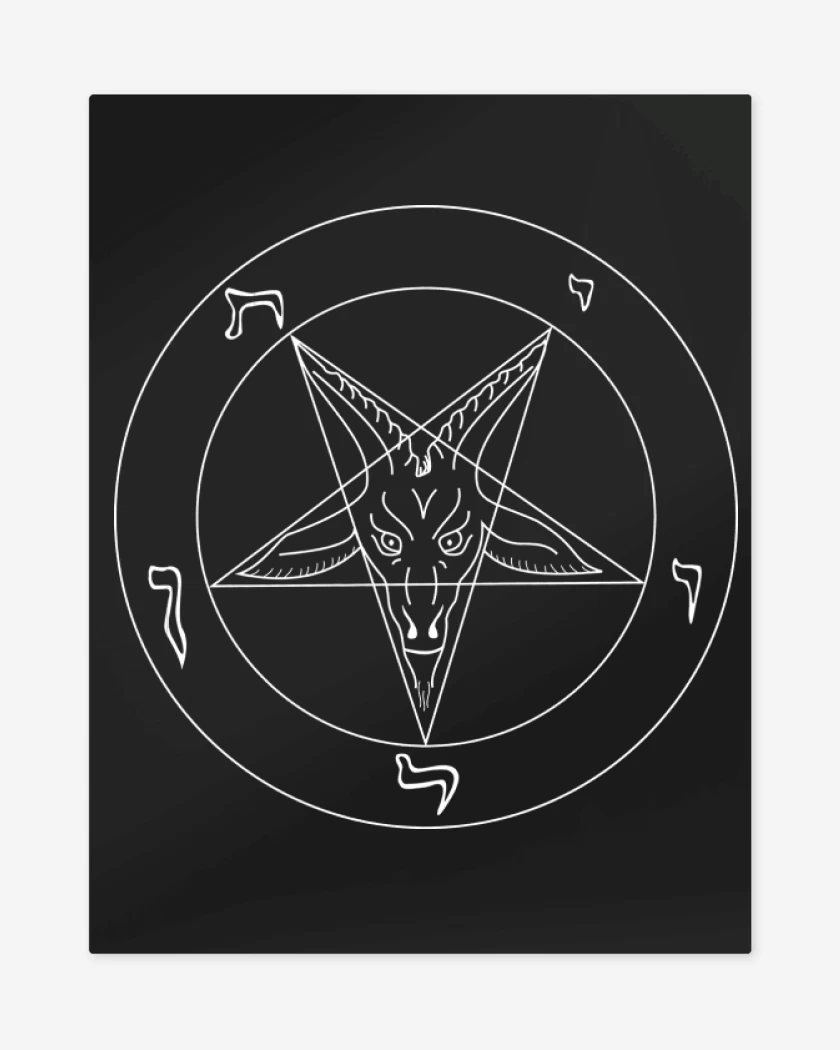 Print metalico Negro de Pentagrama B