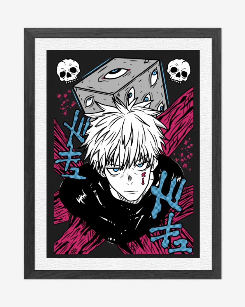 Cuadro decorativo Negro de Prison Gojo