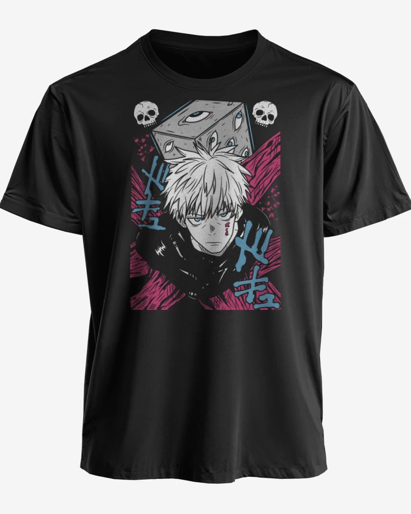 Polera premium Negro de Prison Gojo