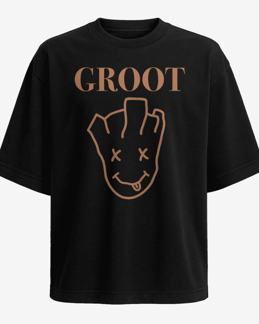Polera Oversize Negro de Grootvana