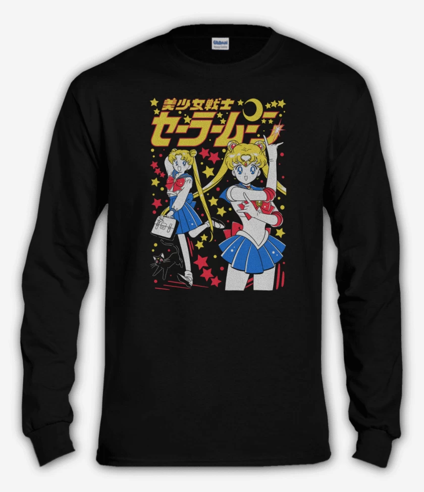 Polera manga larga Negro de Sailor Serena N