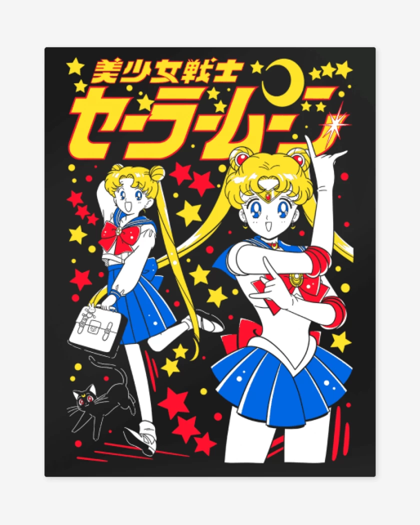 Print metalico Negro de Sailor Serena N