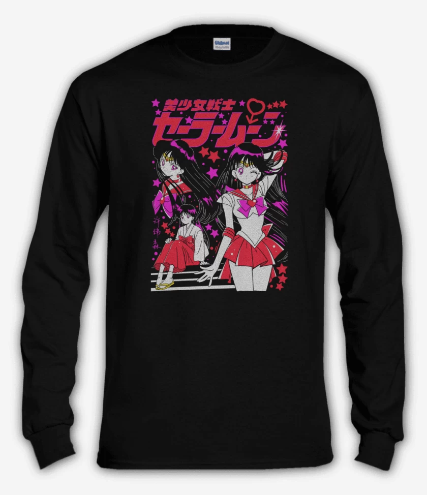 Polera manga larga Negro de Princesa Marte N