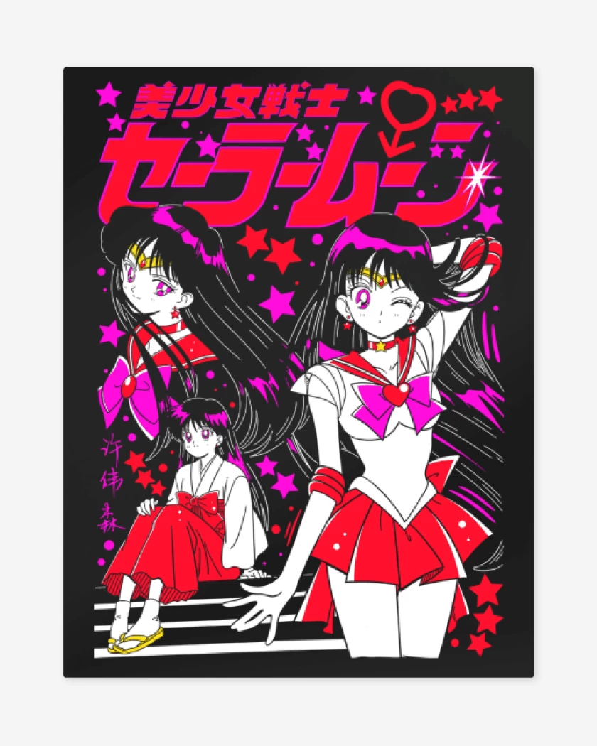 Print metalico Negro de Princesa Marte N