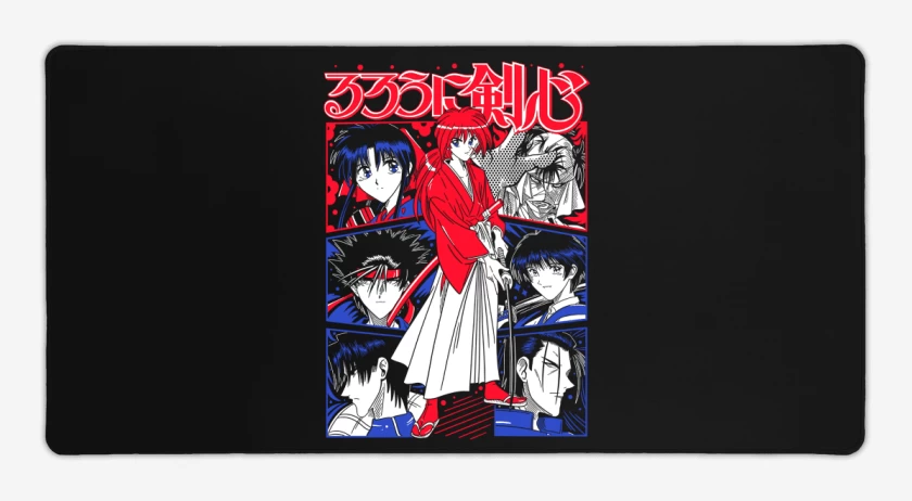 Mouse pad Gamer Negro de Kenshin X N
