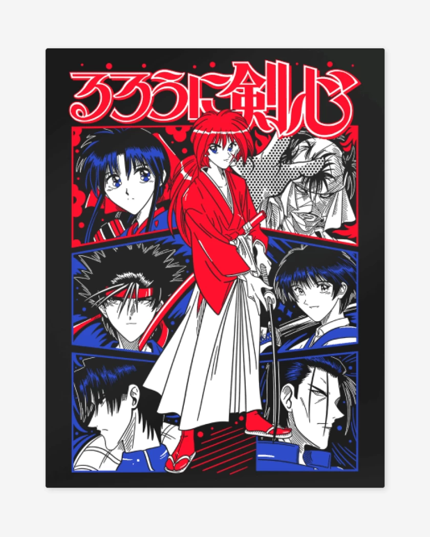 Print metalico Negro de Kenshin X N