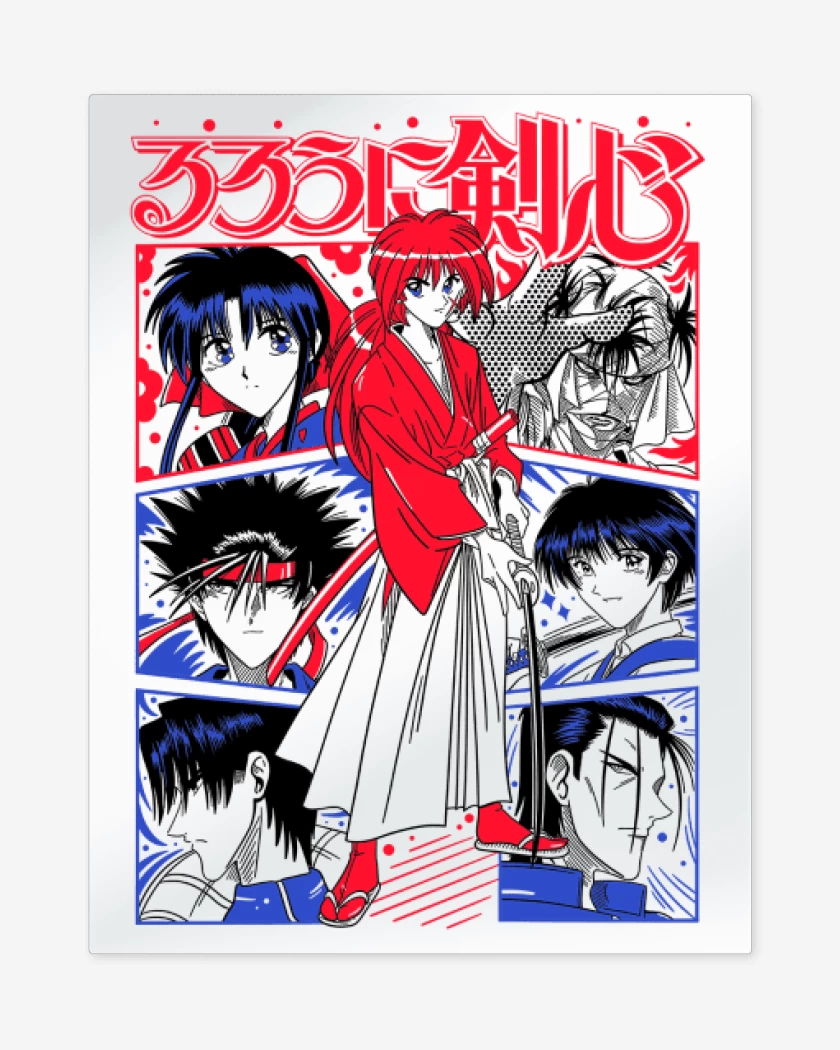Print metalico Blanco de Kenshin X B