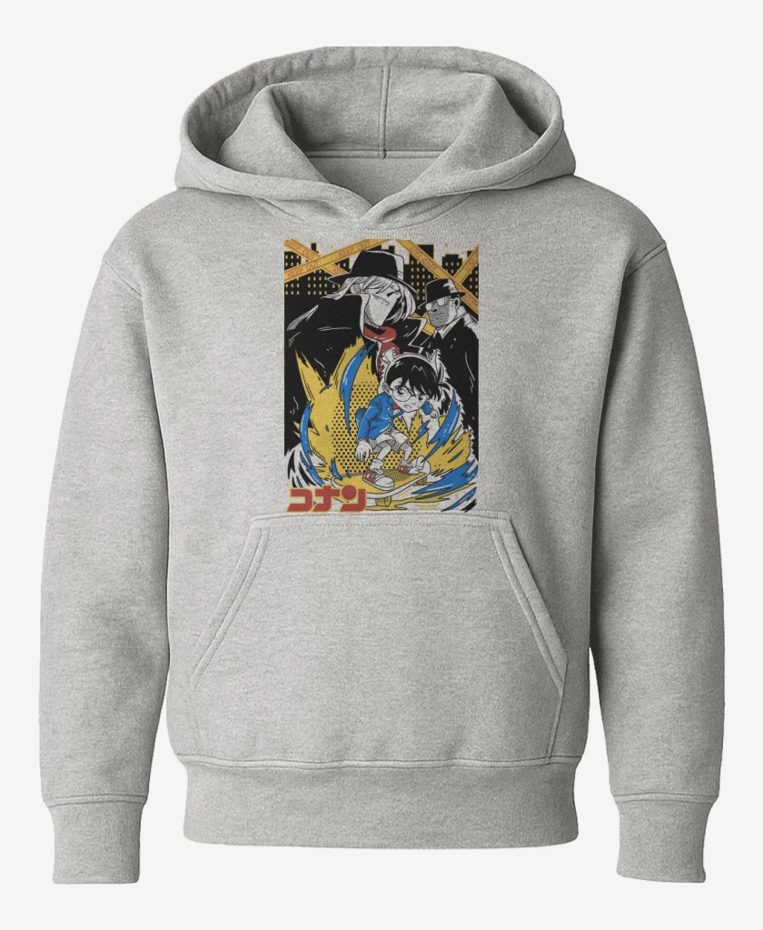 Poleron de niño Gris Melange de Conan el Detective B