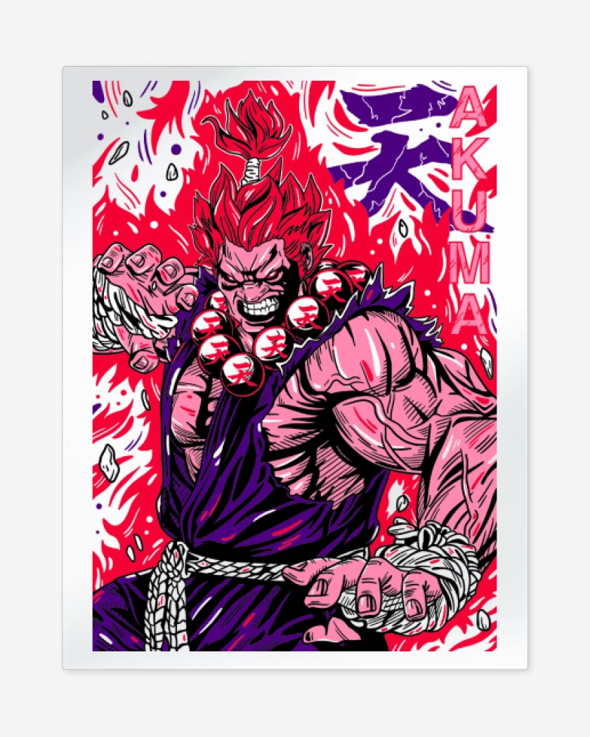 Print metalico Blanco de Akuma Gouki B