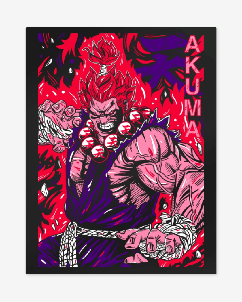 Print metalico Negro de Akuma Gouki N