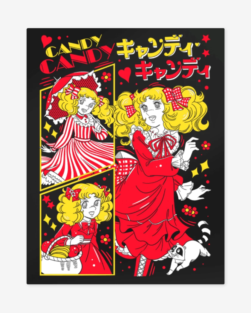 Print metalico Negro de Candy Candy N