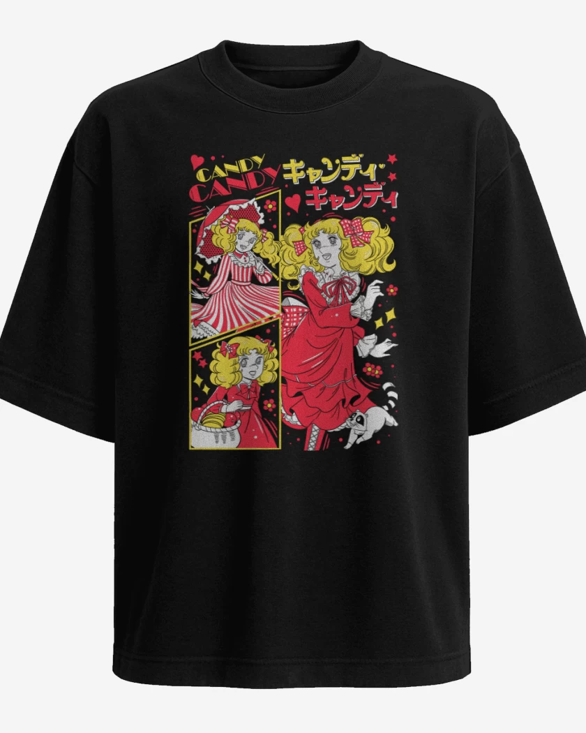 Polera Oversize Negro de Candy Candy N