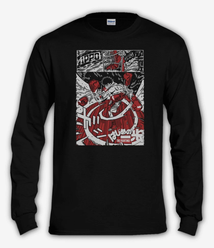 Polera manga larga Negro de Ippo Makunouchi N