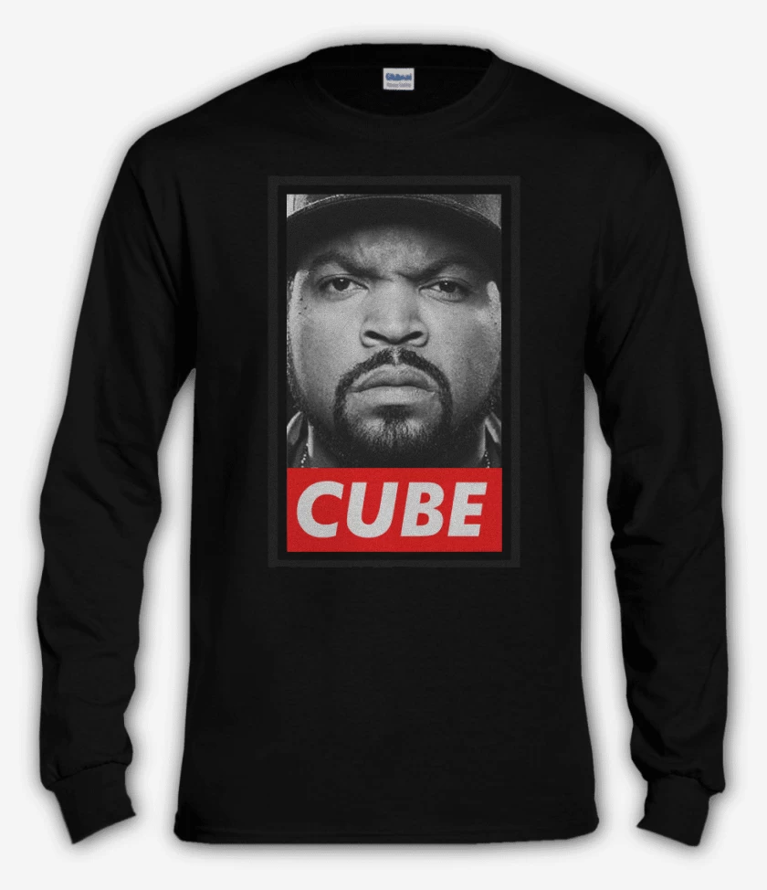 Polera manga larga Negro de Cube