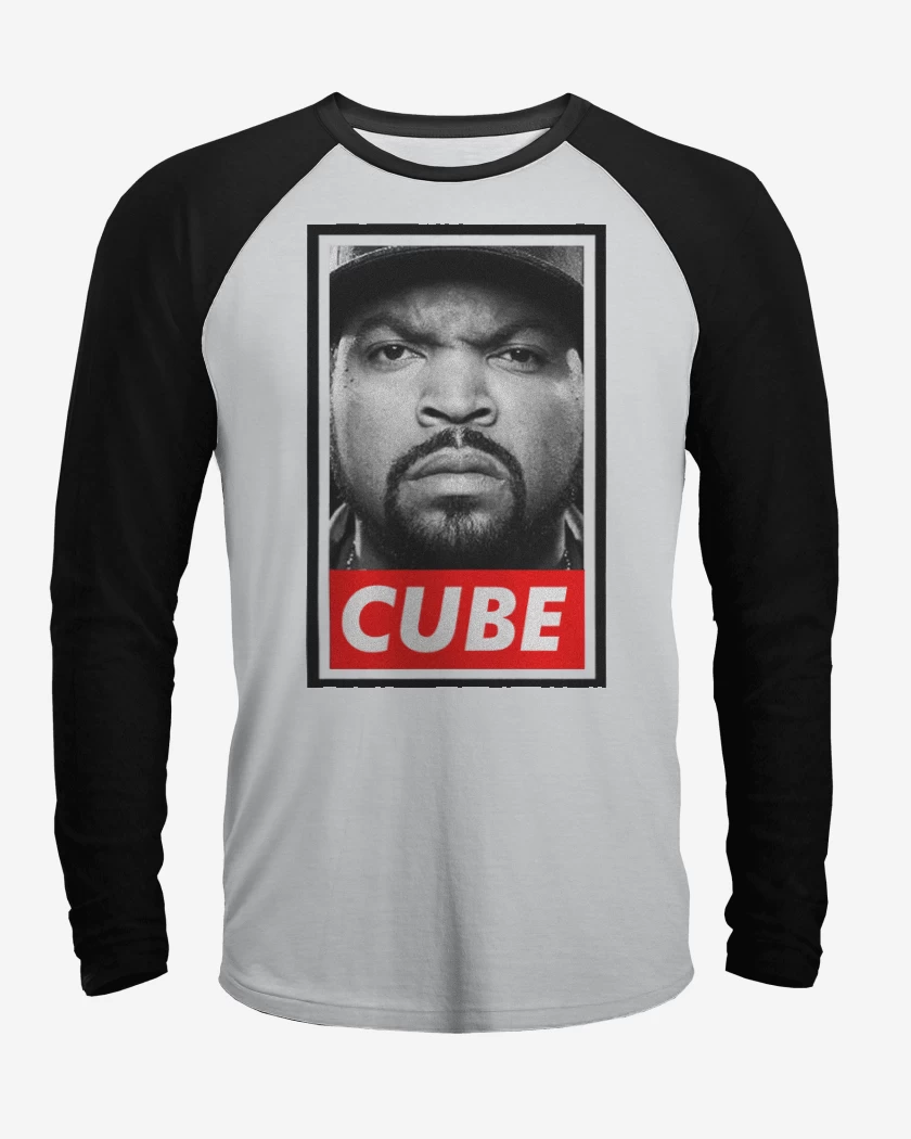 Polera Raglan Blanco / Negro de Cube