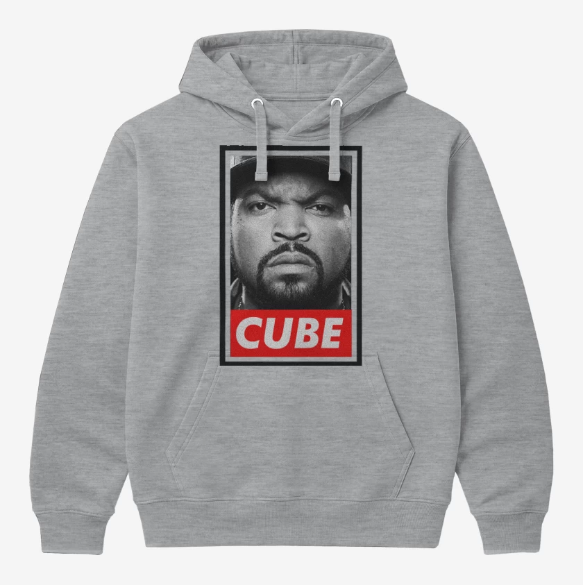 Polerón Canguro Gris Melange de Cube