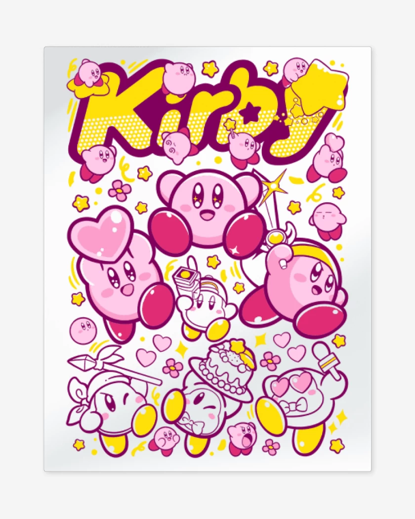 Print metalico Blanco de Guerrero Kirby B