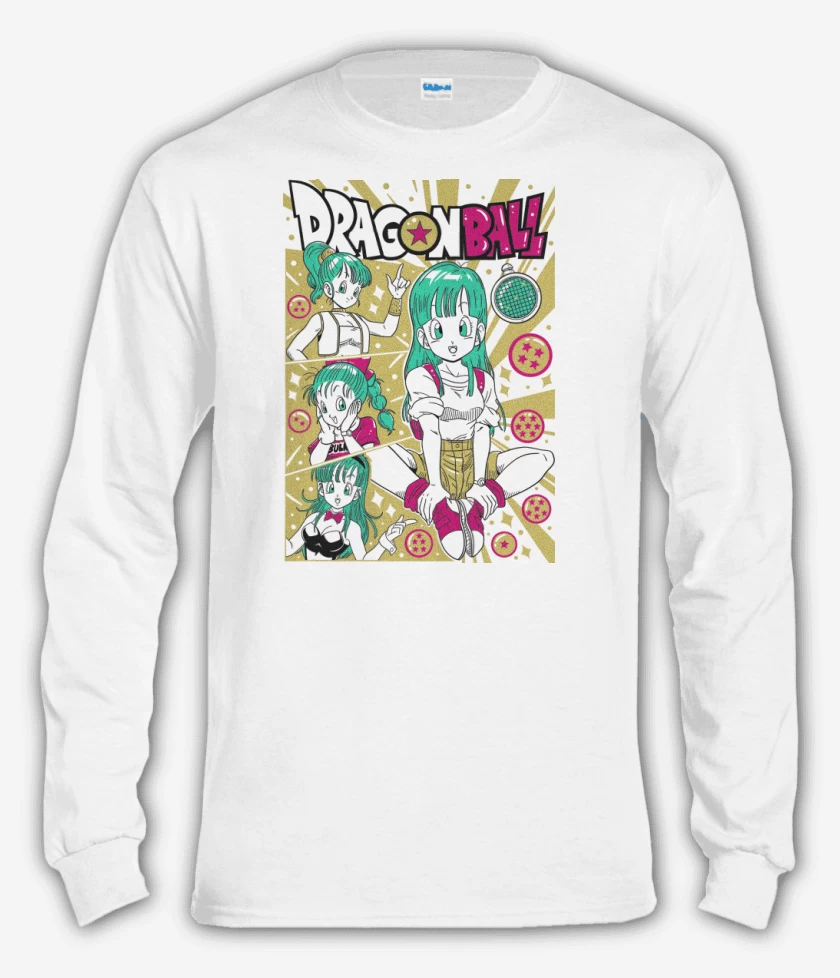 Polera manga larga Blanco de DB Bulma B