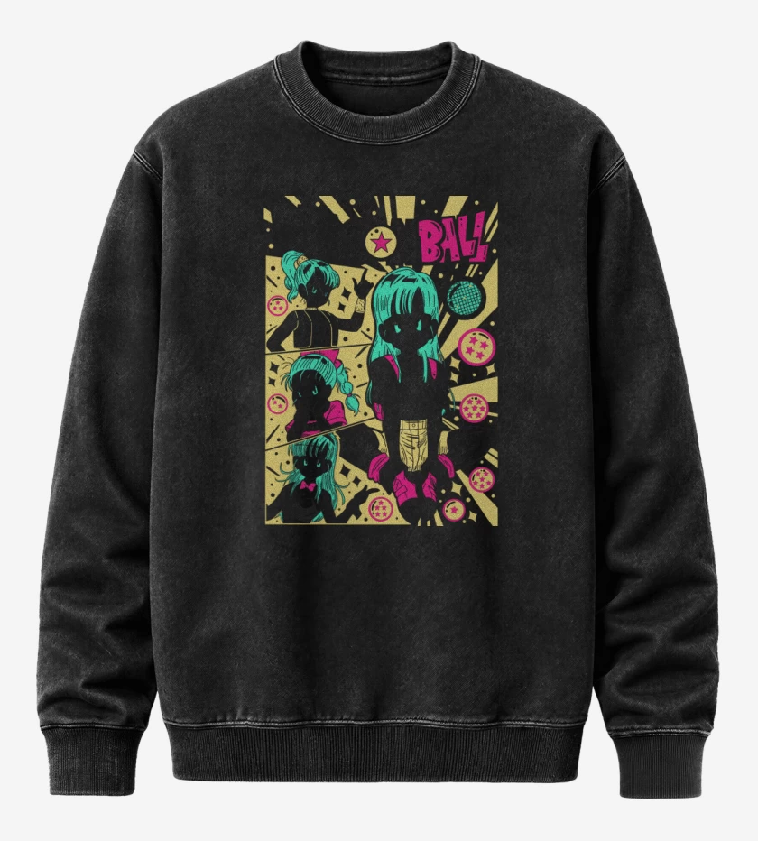 Poleron Polo Acid Wash Negro de DB Bulma B