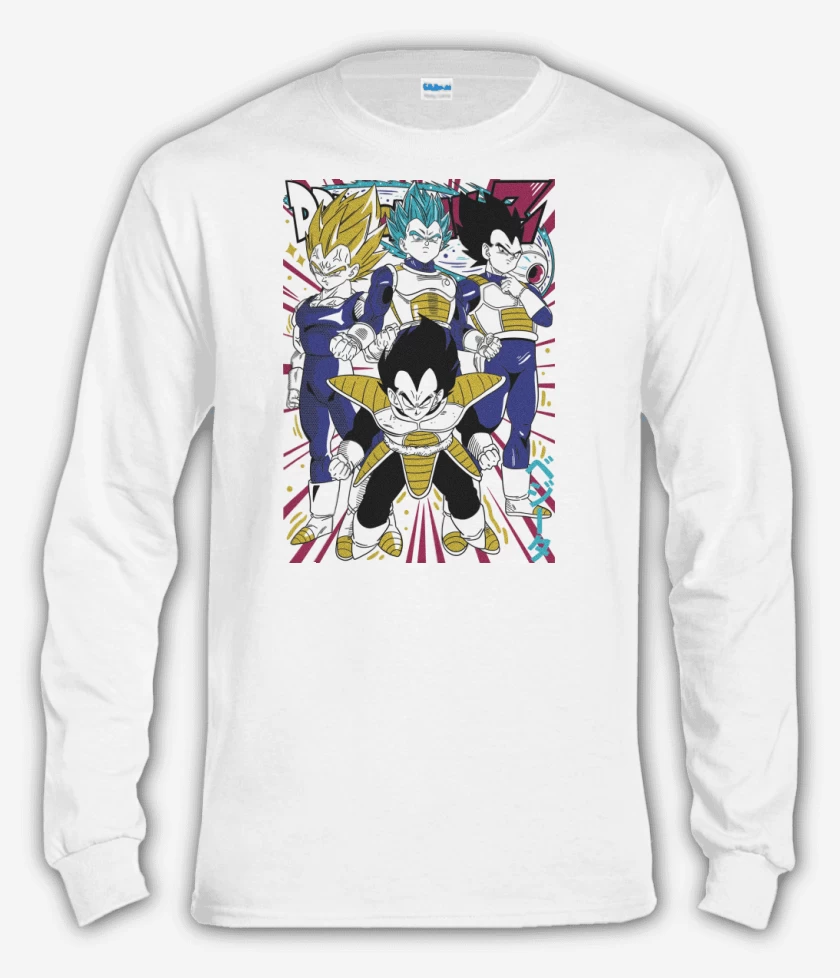 Polera manga larga Blanco de Vegetas B
