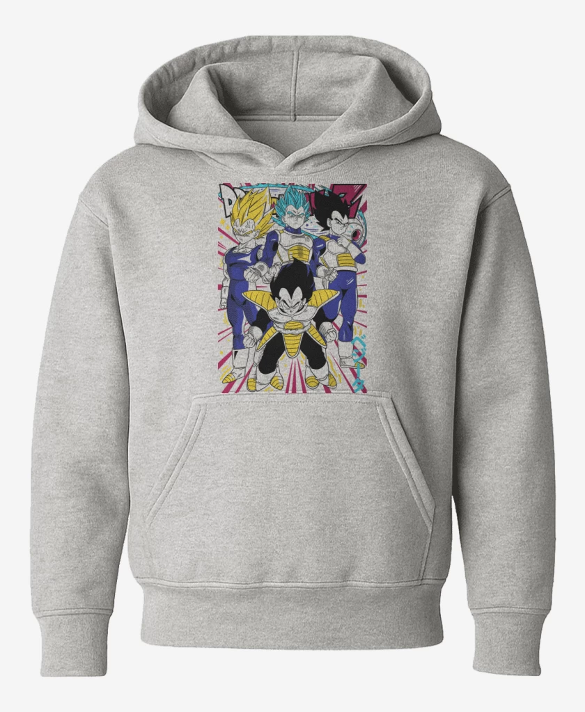 Poleron de niño Gris Melange de Vegetas B