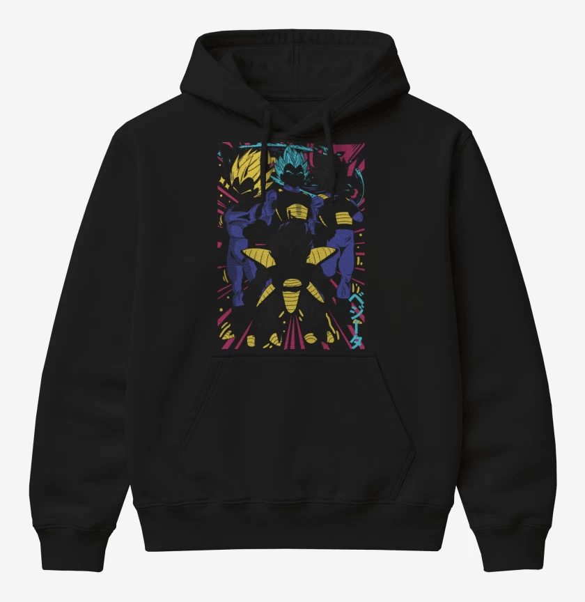Poleron Canguro básico Negro de Vegetas B