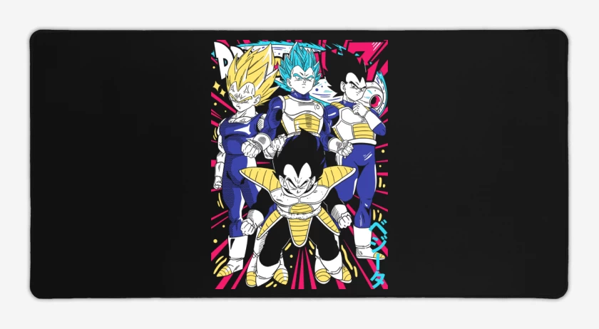 Mouse pad Gamer Negro de Vegetas N