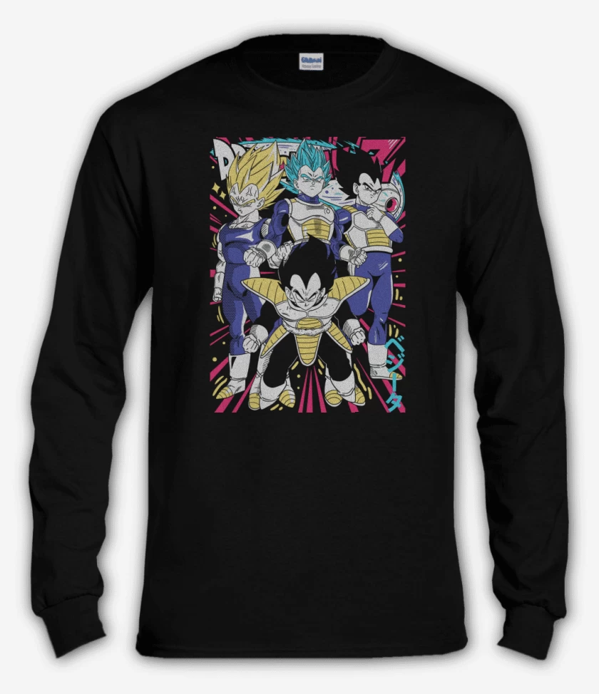 Polera manga larga Negro de Vegetas N