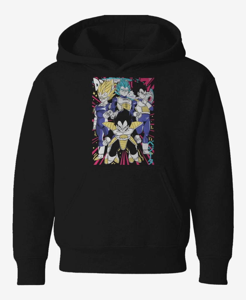 Poleron de niño Negro de Vegetas N