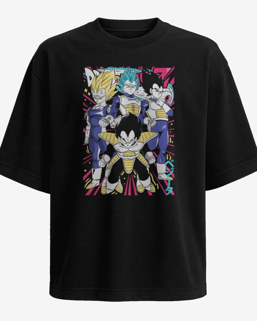 Polera Oversize Negro de Vegetas N