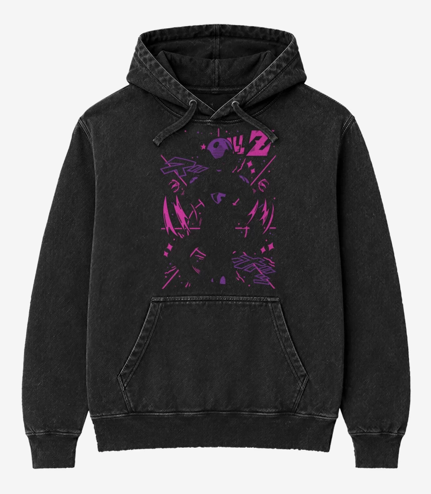 Poleron Canguro Acid Wash Negro de Freezer Final Form B