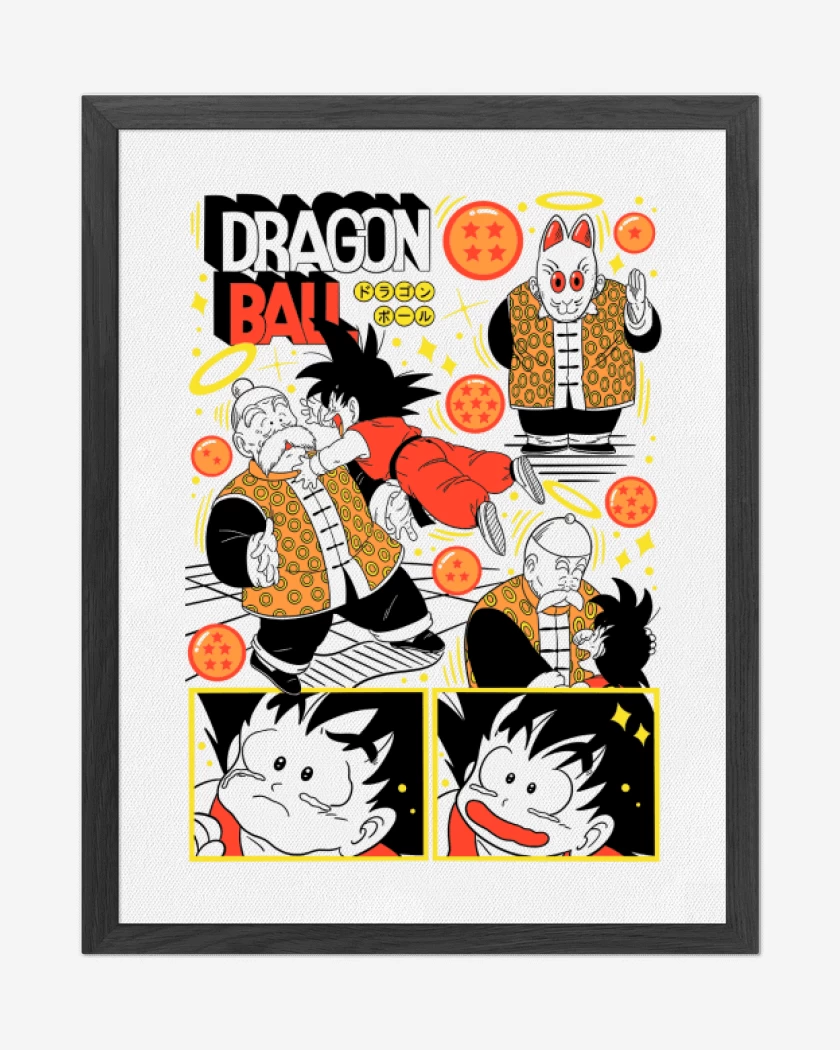 Cuadro decorativo Blanco de Abuelito Son Gohan B