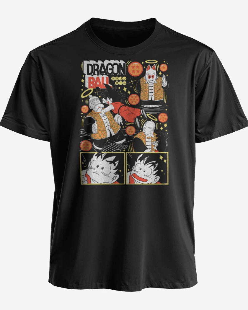 Polera premium Negro de Abuelito Son Gohan N