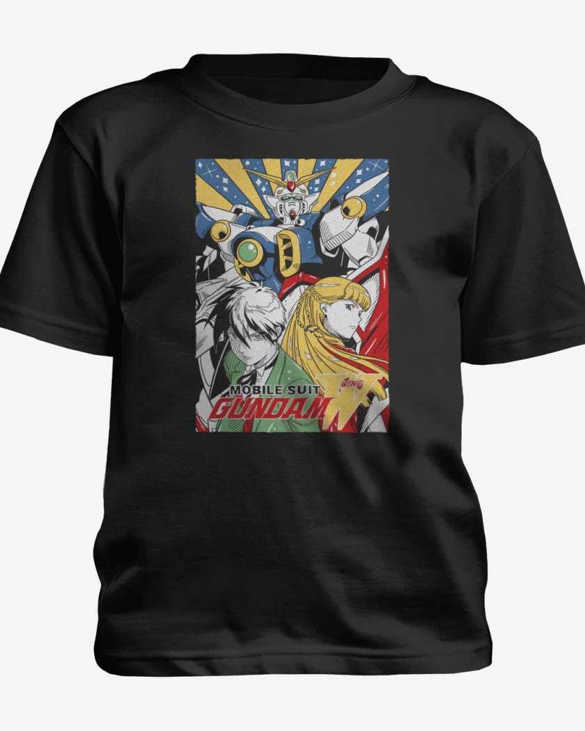 Polera de niño Negro de Gundam Wing N
