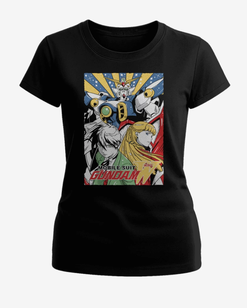 Polera de Mujer Negro de Gundam Wing N