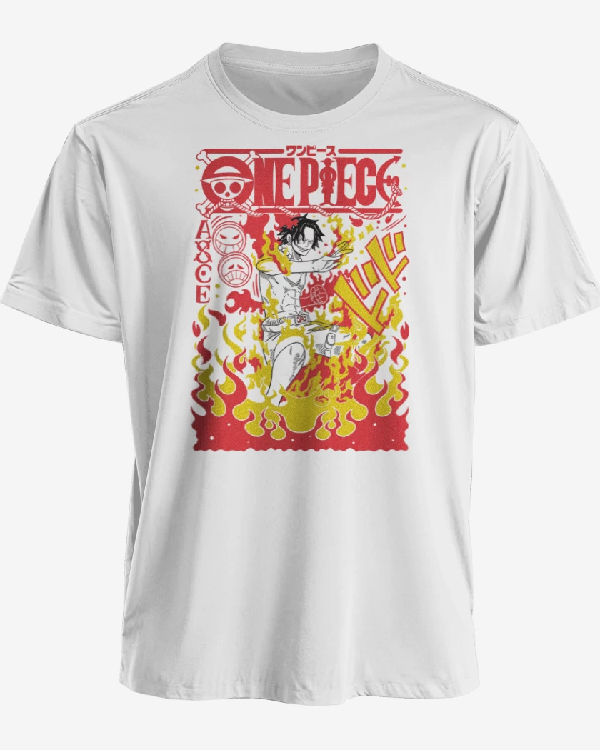 Polera premium Blanco de Ace Portgas B