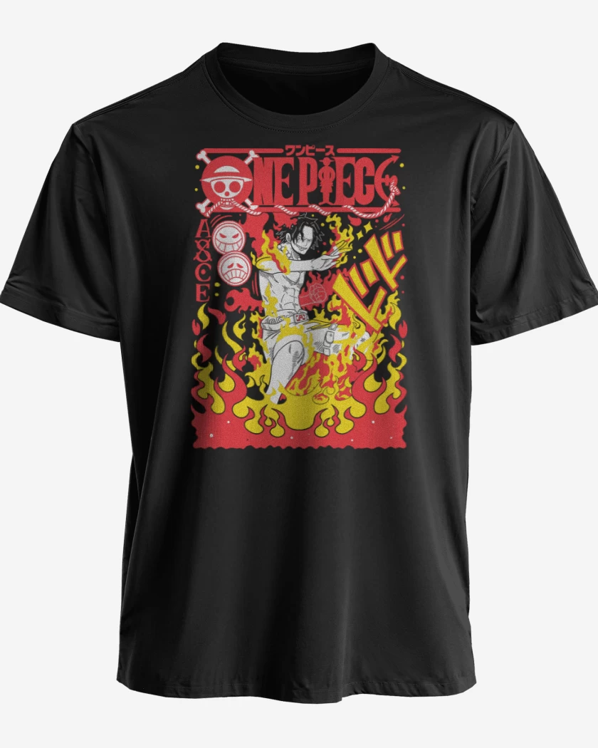 Polera premium Negro de Ace Portgas N