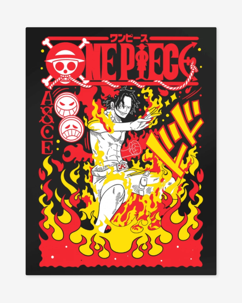 Print metalico Negro de Ace Portgas N