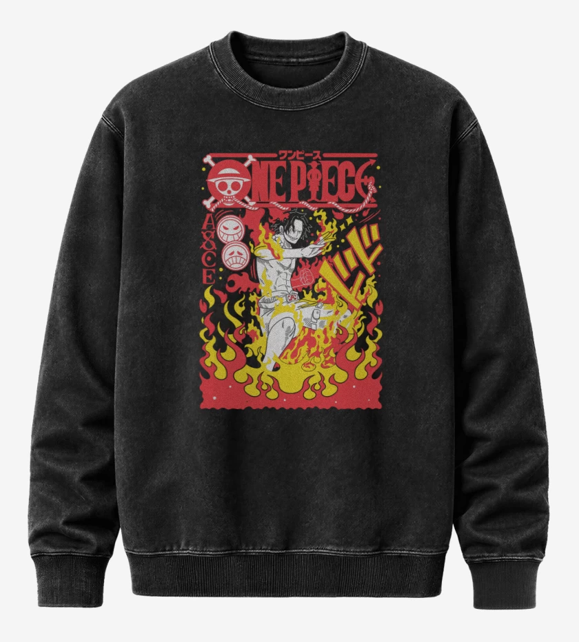 Poleron Polo Acid Wash Negro de Ace Portgas N