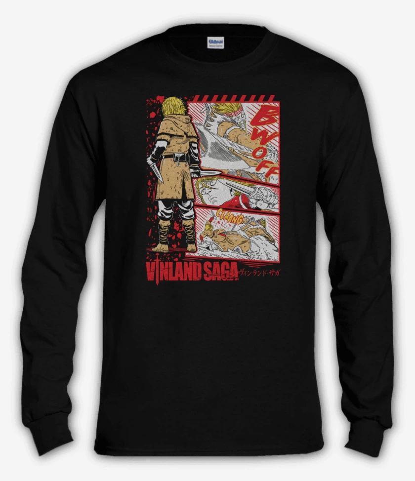 Polera manga larga Negro de Thorfinn N